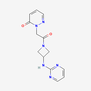 molecular formula C13H14N6O2 B2428837 2-(2-oxo-2-(3-(pyrimidin-2-ylamino)azetidin-1-yl)ethyl)pyridazin-3(2H)-one CAS No. 2034223-15-7