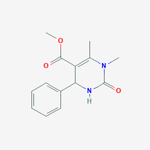 molecular formula C14H16N2O3 B2428842 Methyl 1,6-dimethyl-2-oxo-4-phenyl-1,2,3,4-tetrahydropyrimidine-5-carboxylate CAS No. 302932-49-6