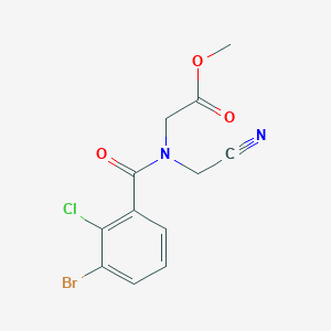 methyl 2-[1-(3-bromo-2-chlorophenyl)-N-(cyanomethyl)formamido]acetate
