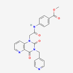molecular formula C23H19N5O5 B2428844 methyl 4-(2-(2,4-dioxo-3-(pyridin-4-ylmethyl)-3,4-dihydropyrido[3,2-d]pyrimidin-1(2H)-yl)acetamido)benzoate CAS No. 941908-86-7