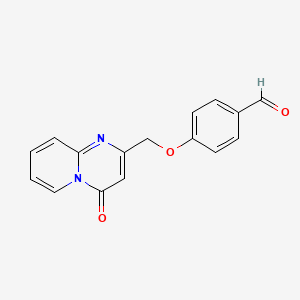 molecular formula C16H12N2O3 B2428856 4-[(4-Oxopyrido[1,2-a]pyrimidin-2-yl)methoxy]benzaldehyde CAS No. 1090724-58-5