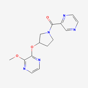 (3-((3-Methoxypyrazin-2-yl)oxy)pyrrolidin-1-yl)(pyrazin-2-yl)methanone