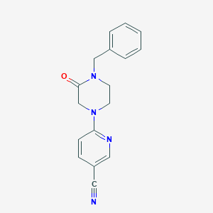 B2428865 6-(4-Benzyl-3-oxopiperazin-1-yl)pyridine-3-carbonitrile CAS No. 2415531-32-5