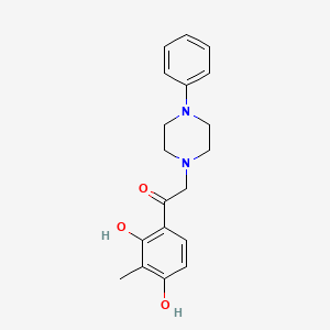 molecular formula C19H22N2O3 B2428877 1-(2,4-二羟基-3-甲基苯基)-2-(4-苯基哌嗪-1-基)乙酮 CAS No. 887209-55-4