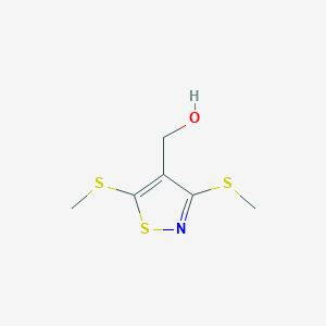 molecular formula C6H9NOS3 B2428879 [3,5-双(甲硫基)-1,2-噻唑-4-基]甲醇 CAS No. 685114-53-8