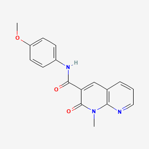 molecular formula C17H15N3O3 B2428887 N-(4-methoxyphenyl)-1-methyl-2-oxo-1,2-dihydro-1,8-naphthyridine-3-carboxamide CAS No. 899968-94-6