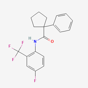 N-(4-Fluoro-2-(trifluoromethyl)phenyl)(phenylcyclopentyl)formamide