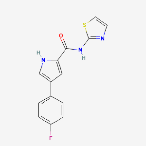 molecular formula C14H10FN3OS B2428908 4-(4-fluorophenyl)-N-(thiazol-2-yl)-1H-pyrrole-2-carboxamide CAS No. 1251685-98-9