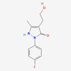 2-(4-fluorophenyl)-4-(2-hydroxyethyl)-5-methyl-1,2-dihydro-3H-pyrazol-3-one