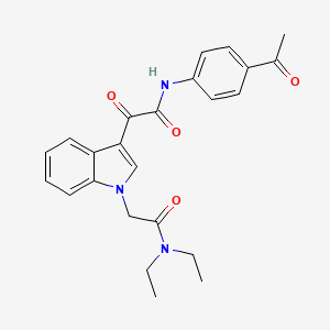 N-(4-acetylphenyl)-2-[1-[2-(diethylamino)-2-oxoethyl]indol-3-yl]-2-oxoacetamide