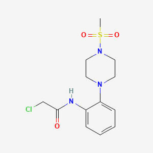 2-chloro-N-{2-[4-(methylsulfonyl)piperazin-1-yl]phenyl}acetamide
