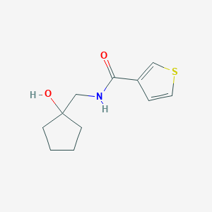 molecular formula C11H15NO2S B2428979 N-[(1-羟基环戊基)甲基]噻吩-3-甲酰胺 CAS No. 1219914-37-0