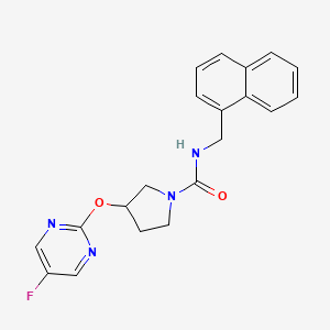 3-((5-fluoropyrimidin-2-yl)oxy)-N-(naphthalen-1-ylmethyl)pyrrolidine-1-carboxamide
