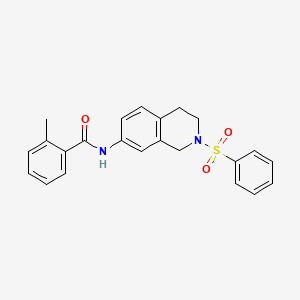 2-methyl-N-(2-(phenylsulfonyl)-1,2,3,4-tetrahydroisoquinolin-7-yl)benzamide