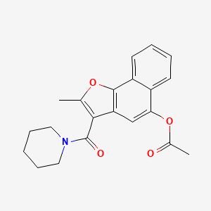 2-Methyl-3-(piperidine-1-carbonyl)naphtho[1,2-b]furan-5-yl acetate