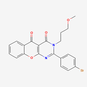 molecular formula C21H17BrN2O4 B2428994 2-(4-bromophenyl)-3-(3-methoxypropyl)-3H-chromeno[2,3-d]pyrimidine-4,5-dione CAS No. 896844-74-9