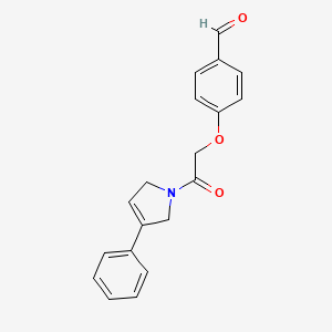molecular formula C19H17NO3 B2429002 4-[2-Oxo-2-(3-phenyl-2,5-dihydropyrrol-1-yl)ethoxy]benzaldehyde CAS No. 2224171-16-6