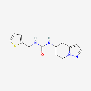 molecular formula C13H16N4OS B2429009 1-(4,5,6,7-Tetrahydropyrazolo[1,5-a]pyridin-5-yl)-3-(thiophen-2-ylmethyl)urea CAS No. 2034549-46-5