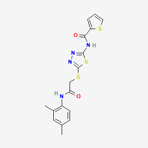 N-(5-((2-((2,4-dimethylphenyl)amino)-2-oxoethyl)thio)-1,3,4-thiadiazol-2-yl)thiophene-2-carboxamide