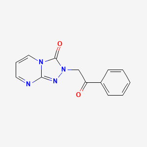 molecular formula C13H10N4O2 B2429023 2-(2-oxo-2-phenylethyl)-[1,2,4]triazolo[4,3-a]pyrimidin-3(2H)-one CAS No. 1331241-04-3