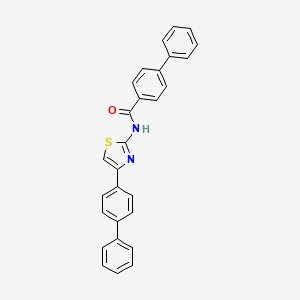 molecular formula C28H20N2OS B2429025 4-phenyl-N-[4-(4-phenylphenyl)-1,3-thiazol-2-yl]benzamide CAS No. 379240-18-3