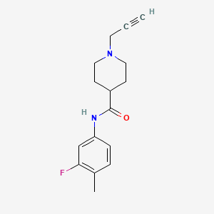 molecular formula C16H19FN2O B2429029 N-(3-Fluoro-4-methylphenyl)-1-prop-2-ynylpiperidine-4-carboxamide CAS No. 1427957-06-9