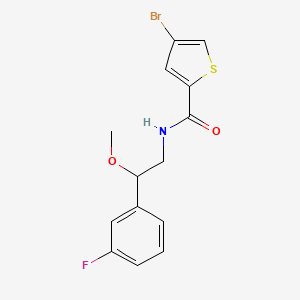 molecular formula C14H13BrFNO2S B2429042 4-溴-N-(2-(3-氟苯基)-2-甲氧基乙基)噻吩-2-甲酰胺 CAS No. 1797876-73-3