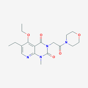 molecular formula C18H24N4O5 B2429055 5-乙氧基-6-乙基-1-甲基-3-(2-吗啉-2-氧代乙基)吡啶并[2,3-d]嘧啶-2,4(1H,3H)-二酮 CAS No. 921490-50-8