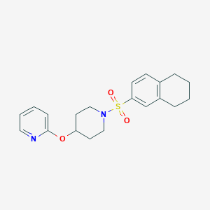 molecular formula C20H24N2O3S B2429064 2-((1-((5,6,7,8-Tetrahydronaphthalen-2-yl)sulfonyl)piperidin-4-yl)oxy)pyridine CAS No. 1421495-17-1