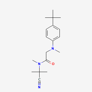 molecular formula C18H27N3O B2429067 2-[(4-tert-butylphenyl)(methyl)amino]-N-(1-cyano-1-methylethyl)-N-methylacetamide CAS No. 1372087-52-9