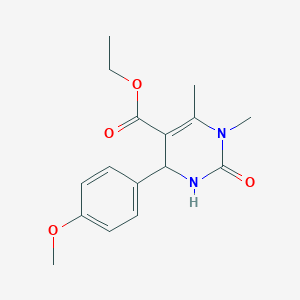 Ethyl 4-(4-methoxyphenyl)-1,6-dimethyl-2-oxo-1,2,3,4-tetrahydro-5-pyrimidinecarboxylate