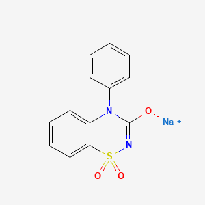 molecular formula C13H9N2NaO3S B2429069 苯并噻二嗪-3(4H)-酮-1,1-二氧化钠 CAS No. 1189702-17-7
