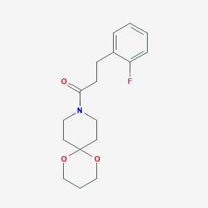 3-(2-Fluorophenyl)-1-(1,5-dioxa-9-azaspiro[5.5]undecan-9-yl)propan-1-one