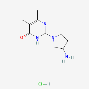 2-(3-Aminopyrrolidin-1-yl)-5,6-dimethylpyrimidin-4(3H)-one hydrochloride