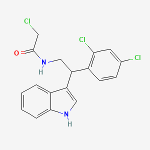 2-chloro-N-[2-(2,4-dichlorophenyl)-2-(1H-indol-3-yl)ethyl]acetamide