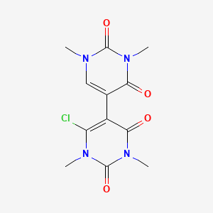 molecular formula C12H13ClN4O4 B2429091 6-Chloro-5-(1,3-dimethyl-2,4-dioxopyrimidin-5-yl)-1,3-dimethylpyrimidine-2,4-dione CAS No. 860612-47-1