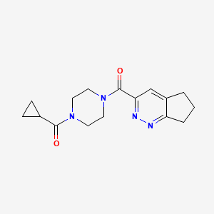 1-{5H,6H,7H-cyclopenta[c]pyridazine-3-carbonyl}-4-cyclopropanecarbonylpiperazine