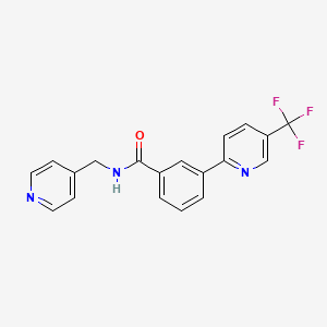 molecular formula C19H14F3N3O B2429104 N-[(pyridin-4-yl)methyl]-3-[5-(trifluoromethyl)pyridin-2-yl]benzamide CAS No. 1092345-86-2