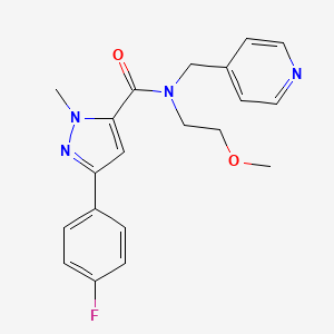 3-(4-fluorophenyl)-N-(2-methoxyethyl)-1-methyl-N-(pyridin-4-ylmethyl)-1H-pyrazole-5-carboxamide