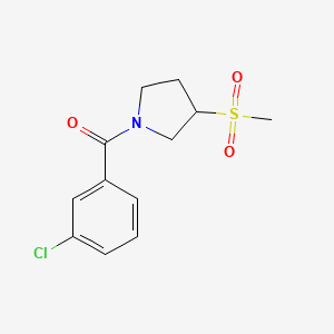 (3-Chlorophenyl)(3-(methylsulfonyl)pyrrolidin-1-yl)methanone