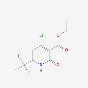 molecular formula C9H7ClF3NO3 B2429108 4-氯-2-氧代-6-(三氟甲基)-1,2-二氢吡啶-3-羧酸乙酯 CAS No. 2411635-93-1