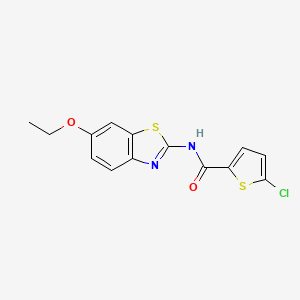 molecular formula C14H11ClN2O2S2 B2429109 5-chloro-N-(6-ethoxy-1,3-benzothiazol-2-yl)thiophene-2-carboxamide CAS No. 325987-03-9
