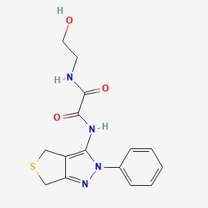 molecular formula C15H16N4O3S B2429112 N-(2-hydroxyethyl)-N'-(2-phenyl-4,6-dihydrothieno[3,4-c]pyrazol-3-yl)oxamide CAS No. 899741-30-1