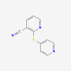 molecular formula C11H7N3S B2429113 2-(Pyridin-4-ylthio)nicotinonitrile CAS No. 1532700-41-6