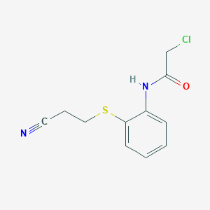 2-chloro-N-[2-(2-cyanoethylsulfanyl)phenyl]acetamide