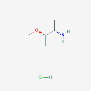 molecular formula C5H14ClNO B2429119 (2S,3S)-3-甲氧基丁烷-2-胺；盐酸盐 CAS No. 2287247-36-1