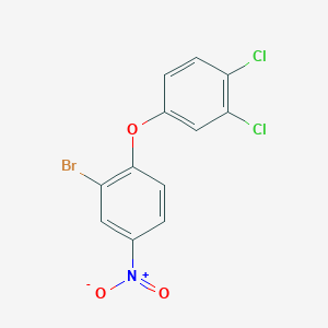 molecular formula C12H6BrCl2NO3 B2429123 2-溴-1-(3,4-二氯苯氧基)-4-硝基苯 CAS No. 477870-28-3