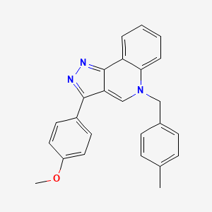 molecular formula C25H21N3O B2429128 3-(4-甲氧基苯基)-5-(4-甲基苄基)-5H-吡唑并[4,3-c]喹啉 CAS No. 866347-43-5
