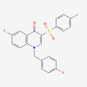 molecular formula C23H17F2NO3S B2429135 6-fluoro-1-(4-fluorobenzyl)-3-tosylquinolin-4(1H)-one CAS No. 866867-05-2