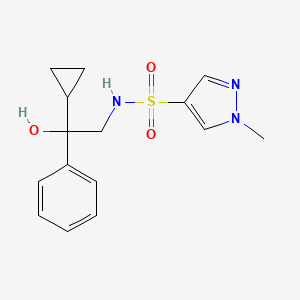 molecular formula C15H19N3O3S B2429136 N-(2-cyclopropyl-2-hydroxy-2-phenylethyl)-1-methyl-1H-pyrazole-4-sulfonamide CAS No. 2034555-05-8